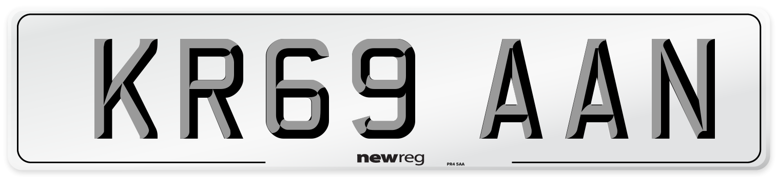 KR69 AAN Number Plate from New Reg